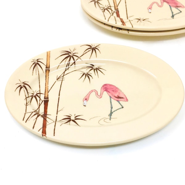 Syracuse Hand Painted Pink Flamingo Tray | Adobe Ware 1935