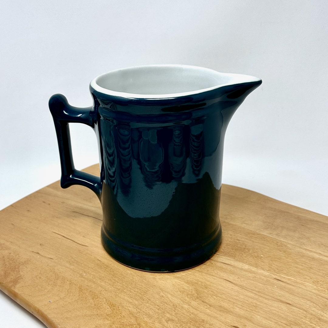 Shenango China, Teal Hall Pitcher, Scroll Handle, New Castle Pa, Circa ...