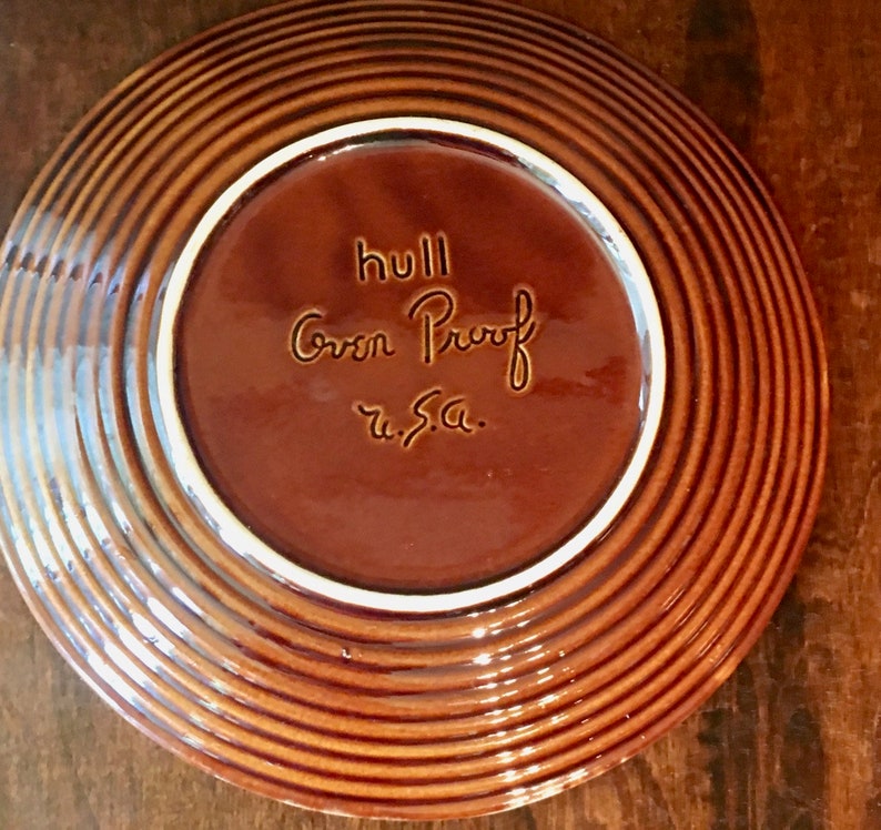 Hull Brown Drip Dinner Plate Handmade Brown Pottery Hull Etsy