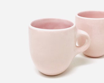 Russel Wright, Coffee Mug, Pink Sherbet, Original Design, Iroquois Casual China, Syracuse New York, 1950
