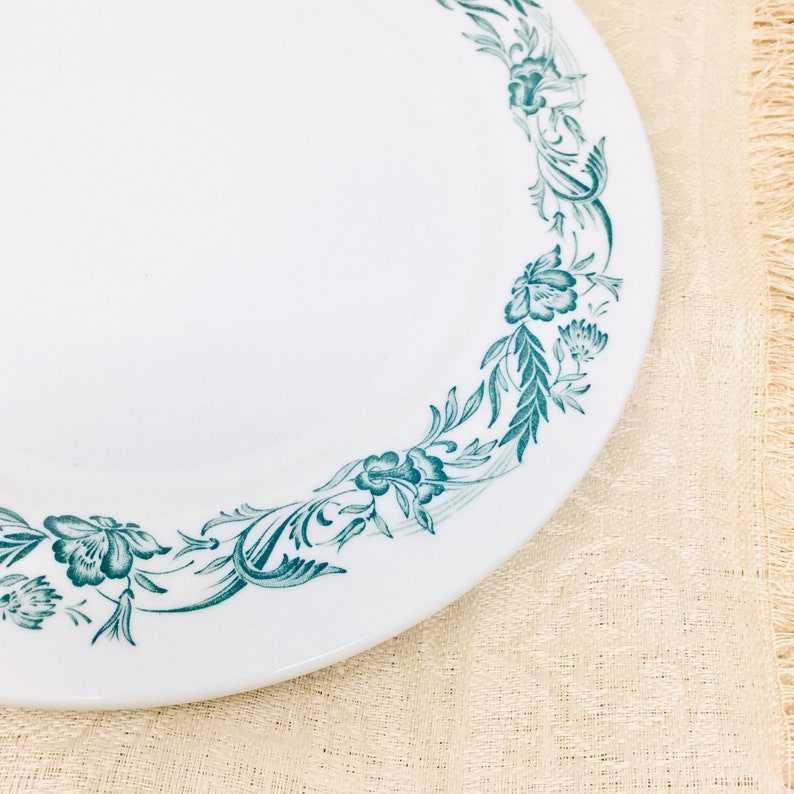 Vintage Dinner Plate Marilyn Blue Green Woodland Floral Etsy