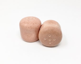 Russel Wright, Coral, Salt and Pepper Shakers, American Modern, Steubenville Pottery, 1939-1959