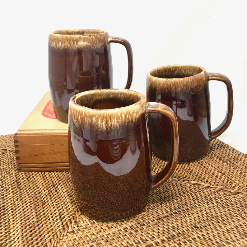 Hull Pottery Brown Drip Stein for Beer Large Coffee Mug Etsy