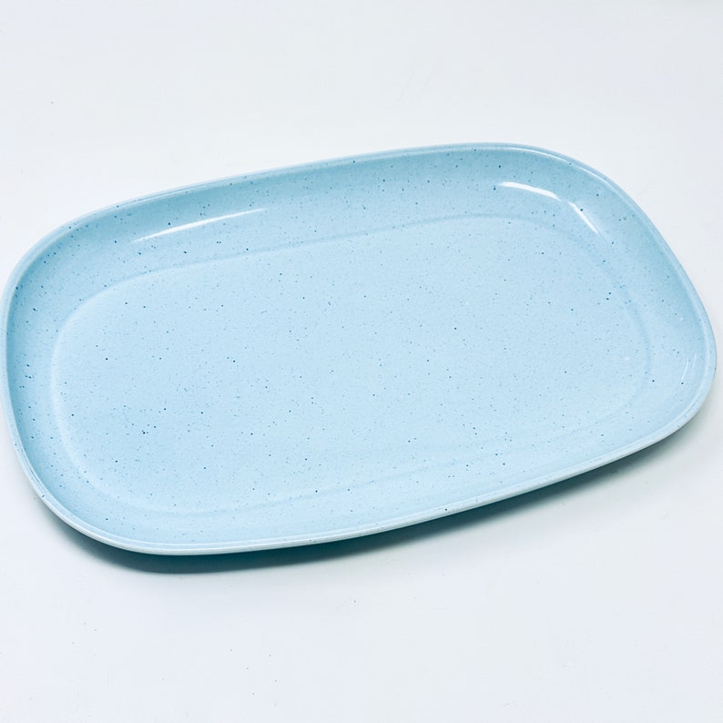 Russel Wright, Glacier Blue, Platter, American Modern, Steubenville Pottery ca. 1950s image 7