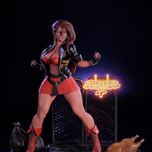Street Fighter Girl STL | Retro Arcade Brawler 3D Print Figurine (Digital Download)