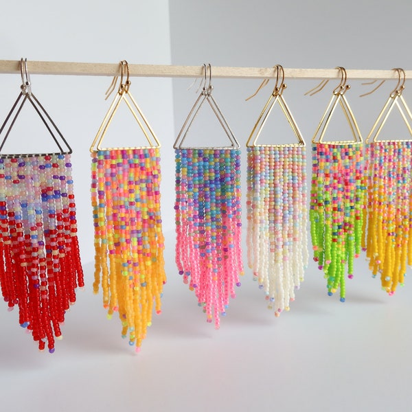 Festive Confetti Earrings - Cute and Stylish Seed Bead Earrings