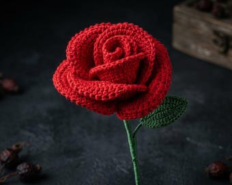 Big Rose Crochet Pattern PDF | Full Bloom Rose | Advanced Flower DIY | Wire Rose Pattern | Instant Download