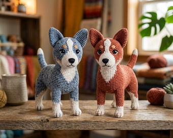 Patrón de ganchillo Australian Blue Heeler PDF / Perro ganadero / Abrigo moteado / Heeler rojo / Descarga instantánea