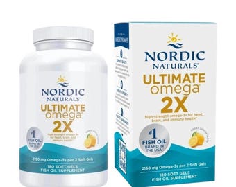Nordic Naturals Ultimate Omega 2X Fish Oil – Heart, Brain, Joint Support (Lemon).