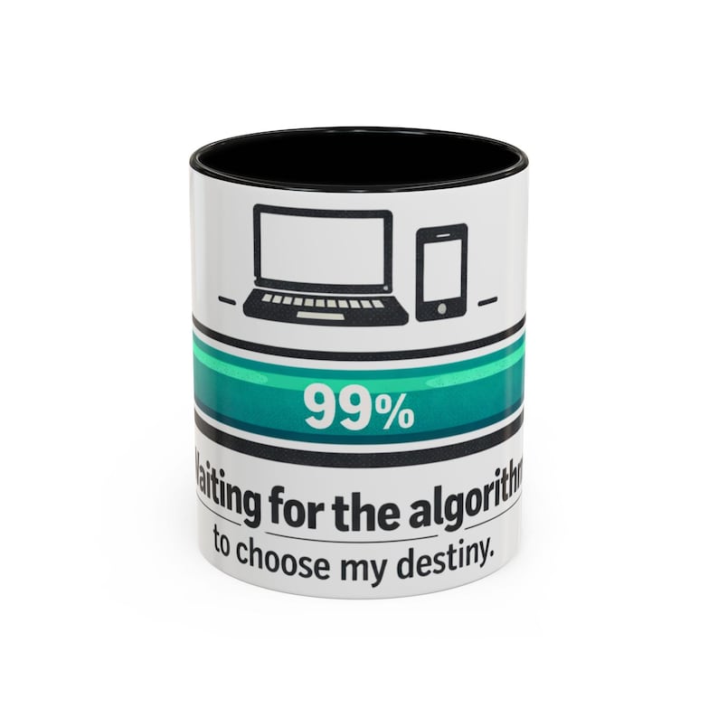Content Creator Mug | Algorithm Loading Bar Coffee Cup | Social Media Gift image 1