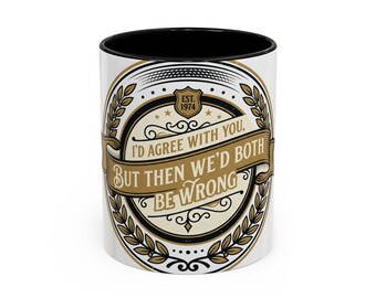 Funny Coffee Mug | Vintage Crest Typography Design