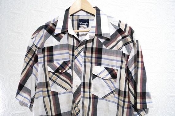 vintage wrangler button down shirt