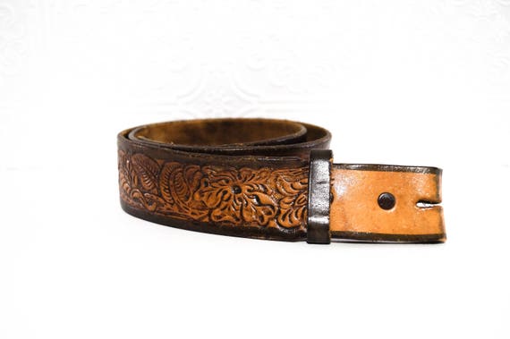 2 inch leather belt without buckle