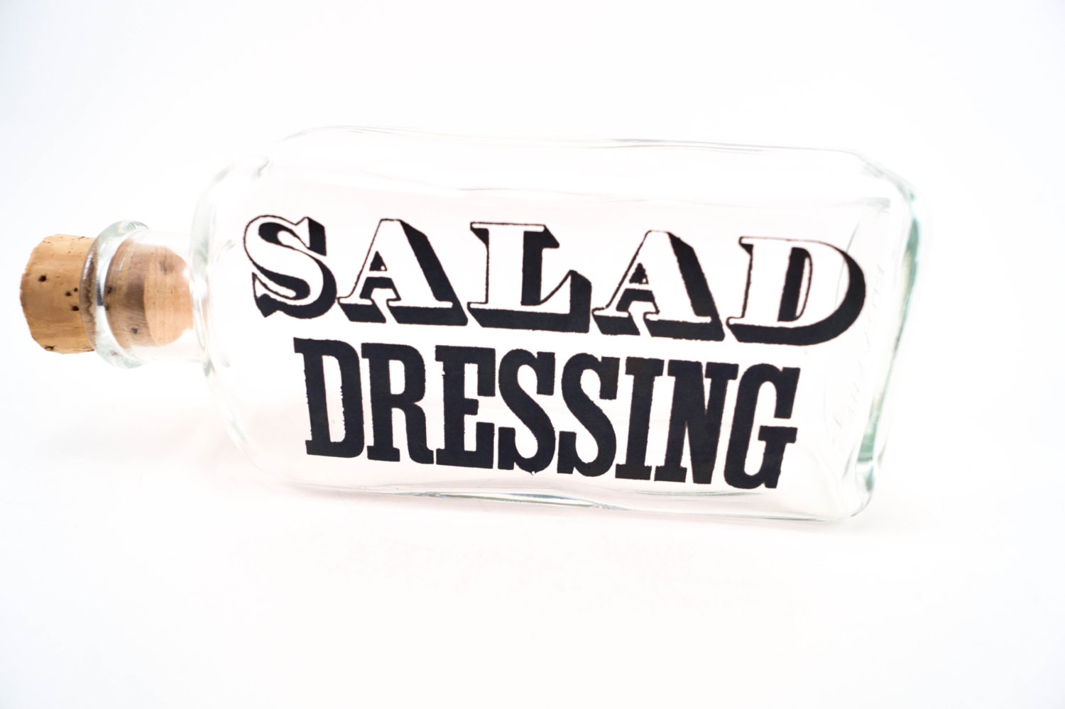 Vintage Salad Dressing Bottle Typography Retro Kitchen Decor Etsy