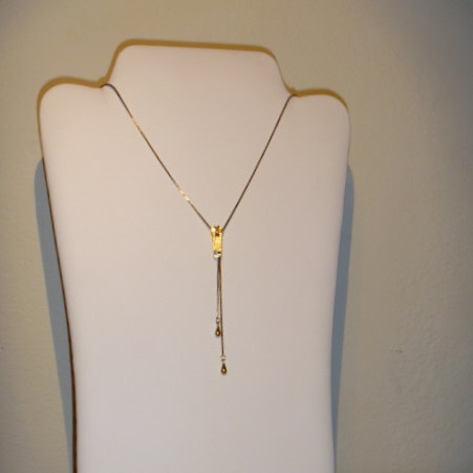 Vintage Gold Zipper Necklace Etsy