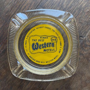 Vintage Best Western Advertising Ashtray Collectible Hotel Members Club Memorabilia Travel Decor