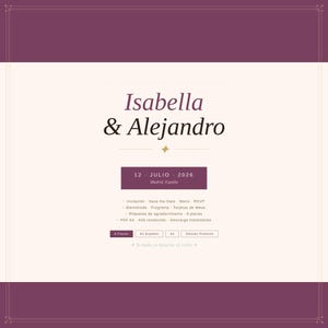 Papelería de Boda Imprimible Español | Suite 8 Piezas PDF A4 | Invitación Menú RSVP Save the Date | Wedding Stationery Printable