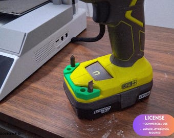 Organizador de herramientas Ryobi Drill Caddy, impresión 3D - modelado Blender - BambuLab - Edición limitada, quedan pocas unidades.