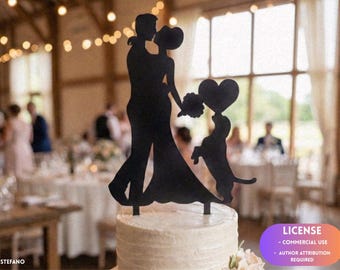 Adorno personalizado para tarta de boda, figura de novios - Impresión 3D - Modelado en Blender - BambuLab - Edición limitada, quedan pocas unidades.