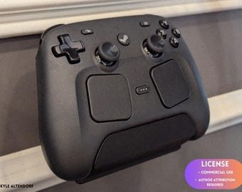 Kontroler Steam, uchwyt ścienny Puck, stojak na gamepada, druk 3D - modelowanie w Blenderze - BambuLab - edycja limitowana, pozostało tylko kilka sztuk.