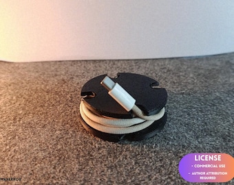 Organizador de cables de escritorio Kabelorganizer, soporte para cables, impresión 3D - modelado con Blender - BambuLab - Edición limitada, quedan pocas unidades.