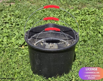 Soporte universal para asas de cubo, acolchado de alta resistencia, impresión 3D - modelado Blender - BambuLab - Edición limitada, quedan pocas unidades.