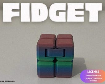 Cubo infinito, juguete antiestrés, juguete de escritorio, escultura mecánica, impresión de gadgets - Modelado en Blender - BambuLab - Edición limitada, quedan pocas unidades