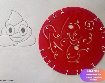 Spin,Sketch 3 Juguete antiestrés con forma de emoji de caca, Arte de escritorio, Impresión 3D - Modelado Blender - BambuLab - Edición limitada, quedan pocas unidades.