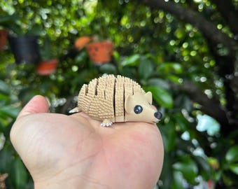 Juguete de erizo impreso en 3D - Erizo flexible articulado - Lindo animalito antiestrés - Juguete decorativo de escritorio - Figura de erizo articulada, ideal como regalo.