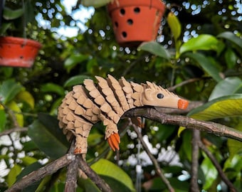 3D Printed Pangolin Toy - Articulated Pangolin Figure - Flexible Fidget Animal - Desk Toy Gift - Unique Animal Model Decor.