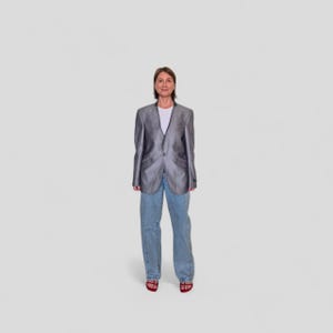 Upcycling Seidenblazer | Grau irisierend | Kein-Revers Kragenlos | Einzelstück | RemakeMe Studio