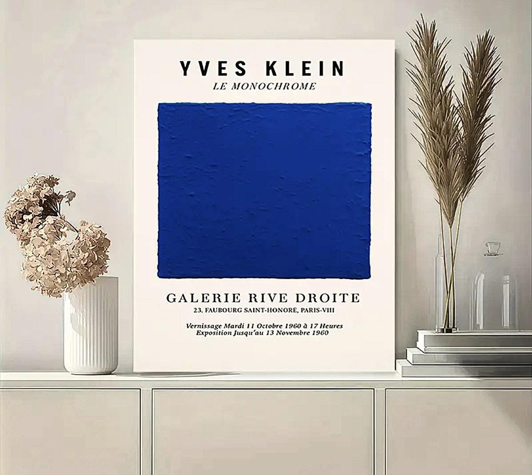 Yves klein poster - Etsy 日本