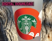 Starbucks Fox Coffee SVG Instant Download Starbucks Cold Cup Fox Gift Animals and Starbucks Cute Fox SVG