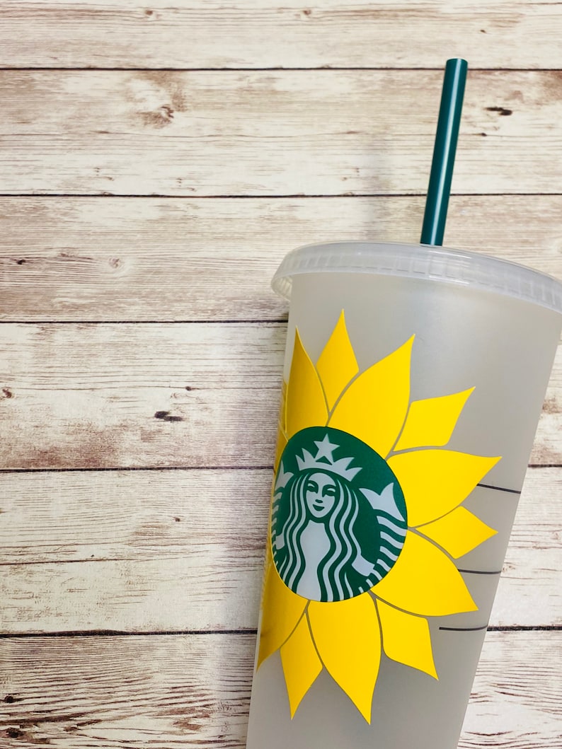 Sunflower Starbucks Cup SVG Instant Download Can Be | Etsy