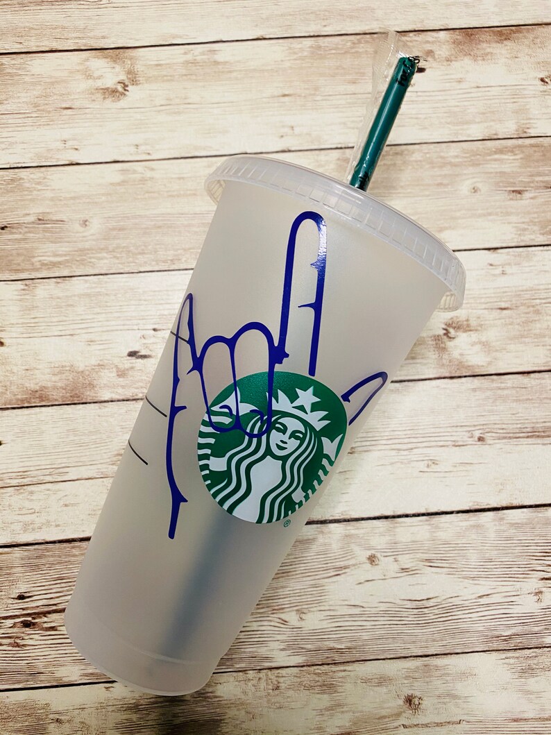 American Sign Language Starbucks Cup ASL Starbucks Cold Cup Etsy