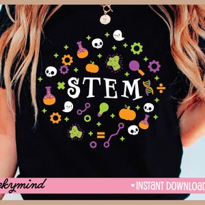 Halloween STEM svg | STEM Teacher png | STEM design for Shirt | Science Technology Engineering Math svg png