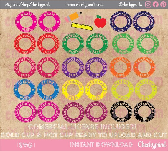 Download Starbucks For Entire Faculty Cold Cup And Hot Cup Svg Mega Etsy