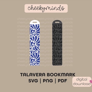 Talavera Book Mark SVG and PNG in Talavera png Spanish Tile Pattern SVG Mexican Style Pattern for sublimation digital download format