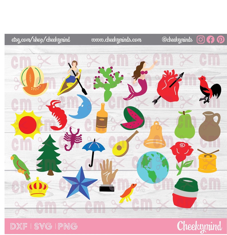 Download Loteria SVG Super Bundle 54 Pieces Included Loteria ...