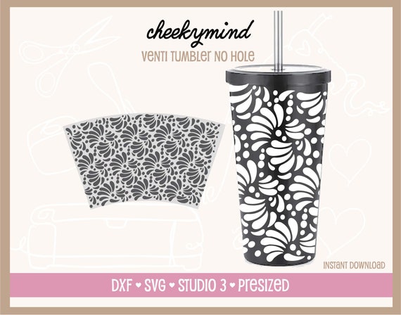 Talavera Wrap SVG for 24 oz Tumbler | Instant Download | Seamless Wrap Venti Cup | Mexican Style Wrap for Tumblers | Talavera SVG for Cups