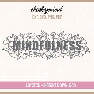 Be Mindful, Mindfulness svg, Kindness Matters,  SVG DXF PNG