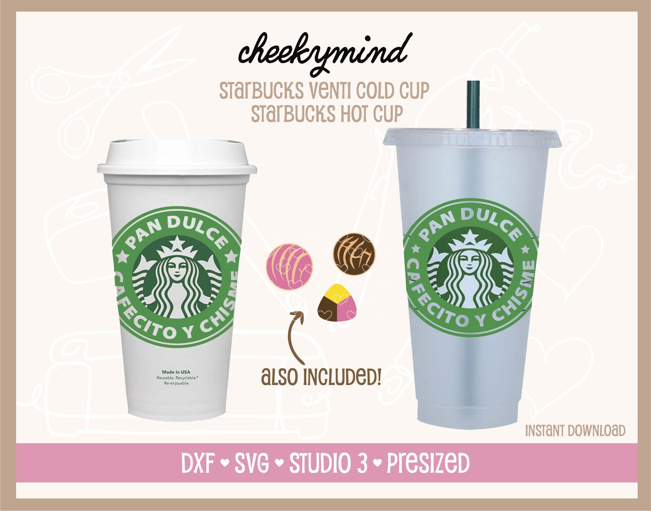 Cuanto Cuestan Las Tazas De Starbucks Pan Dulce Cafecito Chisme Starbucks SVG Bundle / Cafecito Cold - Etsy México