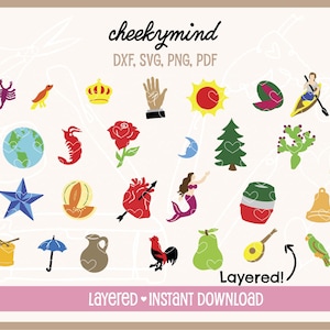 Loteria SVG, Super Bundle 54 Stück enthalten, Loteria Clipart, Loteria PNG, La Sirena svg, Mexikanisches Bingo, Cinco de Mayo, Handgezeichnet