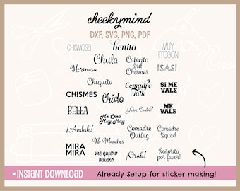 Spanish Sarcastic Stickers | Instant Download | Spanish Planner Stickers | Mexican Sayings | Latina Stickers | Latina Quotes