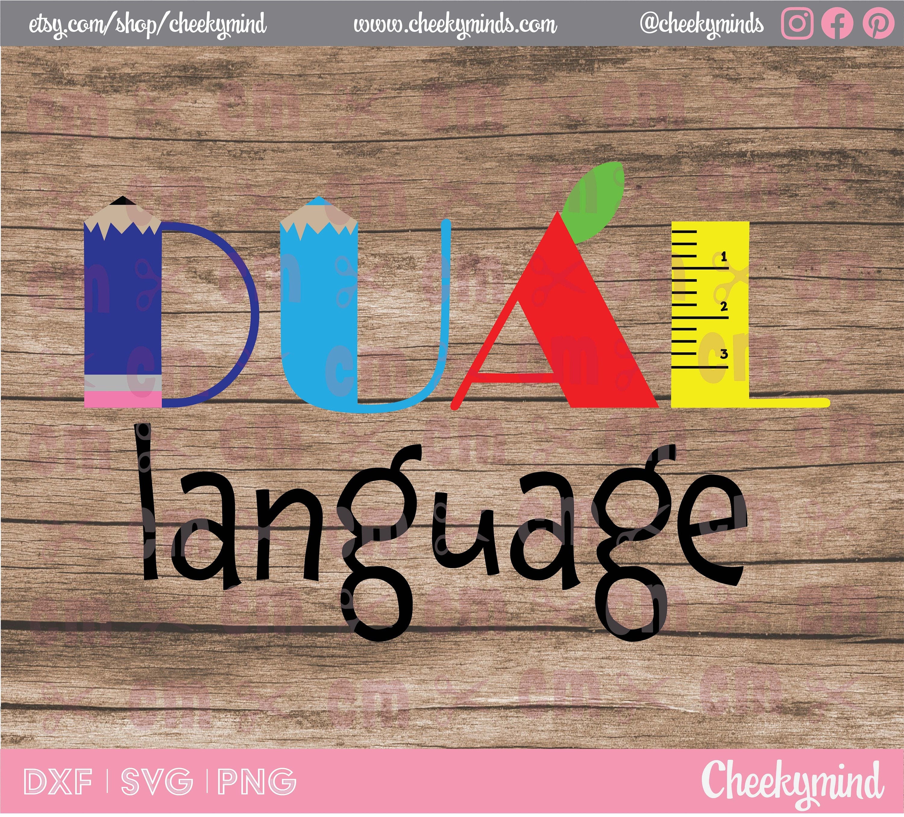 Dual Language svg for your favorite Dual Language Teacher | Etsy