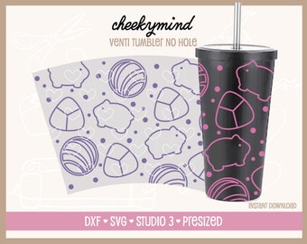 Wrap de Pan Dulce en Vaso Venti SVG / Descarga Instantánea / Wrap sin Agujeros y Sin Costuras / Cafecito y Chismes SVG