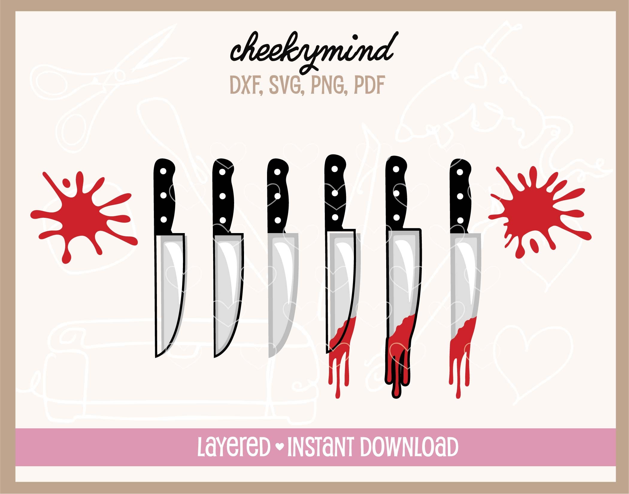 Knife With Blood Clipart Free