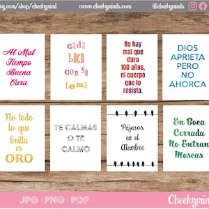 Dichos Bundle | Instant Download | Mexican Wall Art | Mexican Office Decor | Mexican Printable | Mexican Wise Words | Mexican Sarcasm