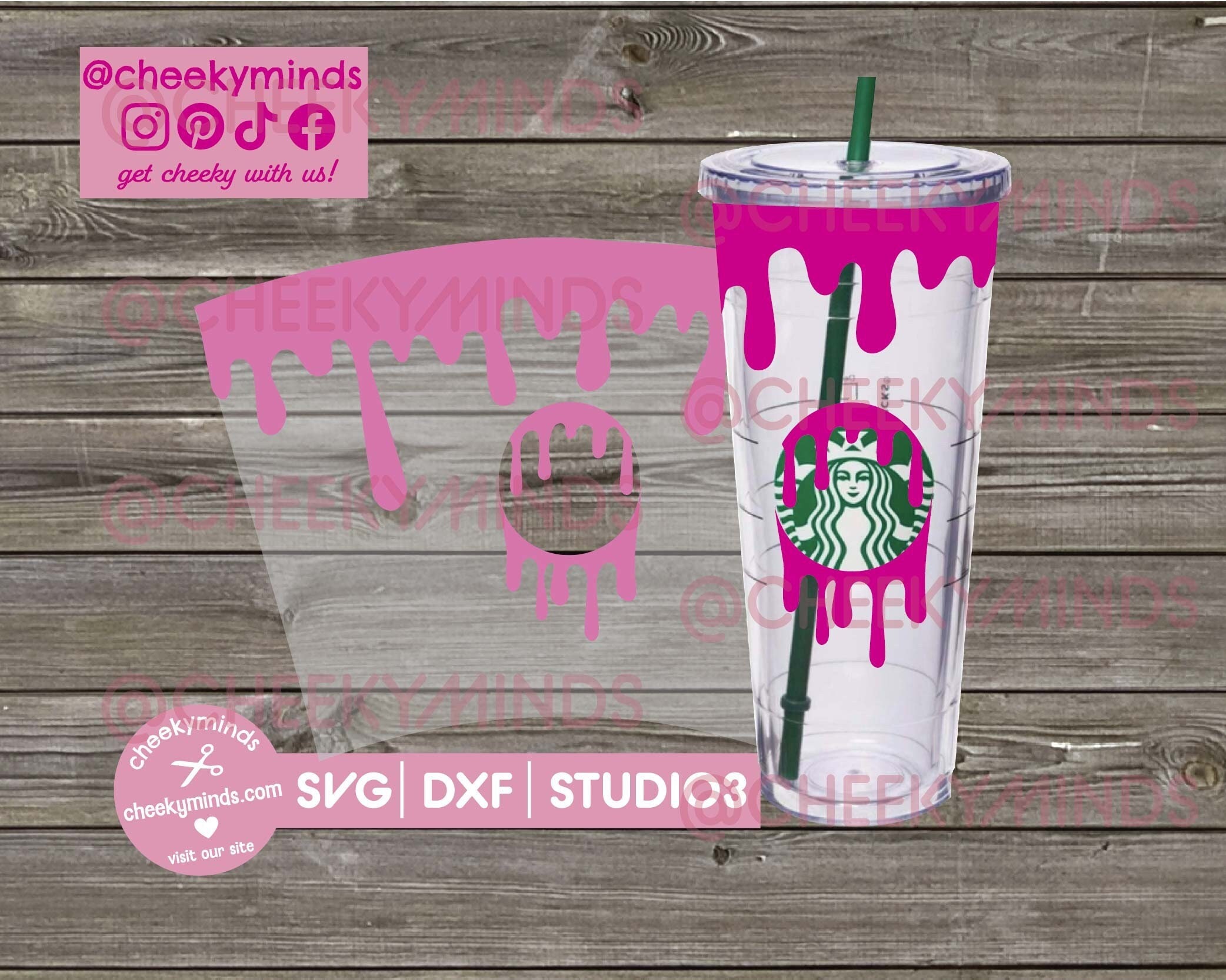Drip Starbucks for 24oz Clear Acrylic SVG | Starbucks Drip SVG | Hone…