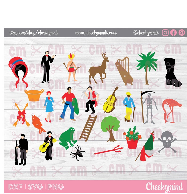 Download Loteria SVG Bundle 2 27 Pieces Included Loteria Clipart | Etsy